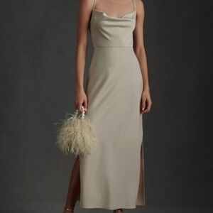 BHLDN Cream Strapless Dress